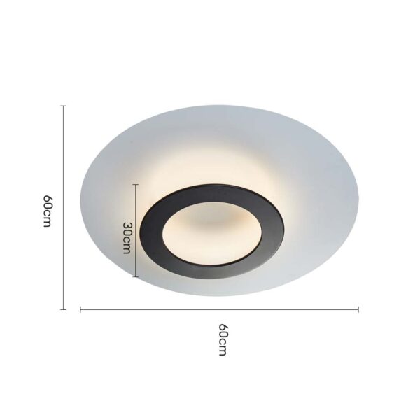 PLAFON LED KOTE C/ 60CM 24W 3000K PT/BR - Image 7