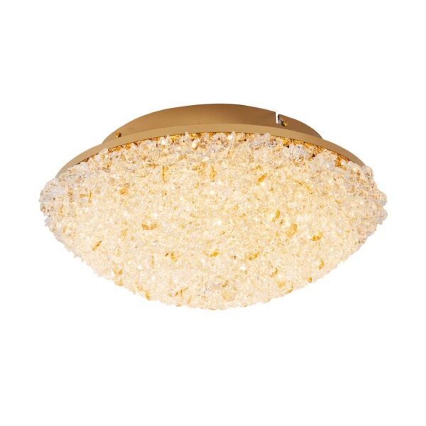 PLAFON LED JOU 50CM 36W 3000K DOURADO BRILHO