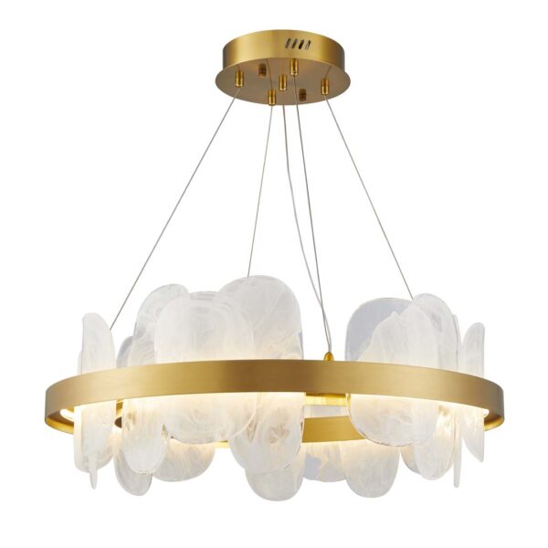 PENDENTE LED BLOE 65CM 50W 3000K DOURADO FOSCO