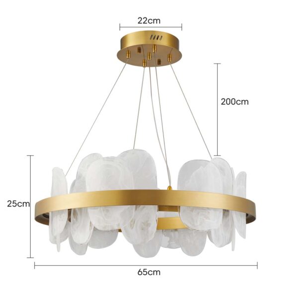 PENDENTE LED BLOE 65CM 50W 3000K DOURADO FOSCO - Image 5