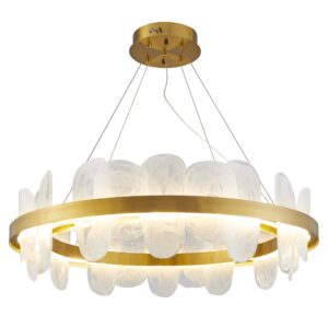PENDENTE LED BLOE 82CM 70W 3000K DOURADO FOSCO