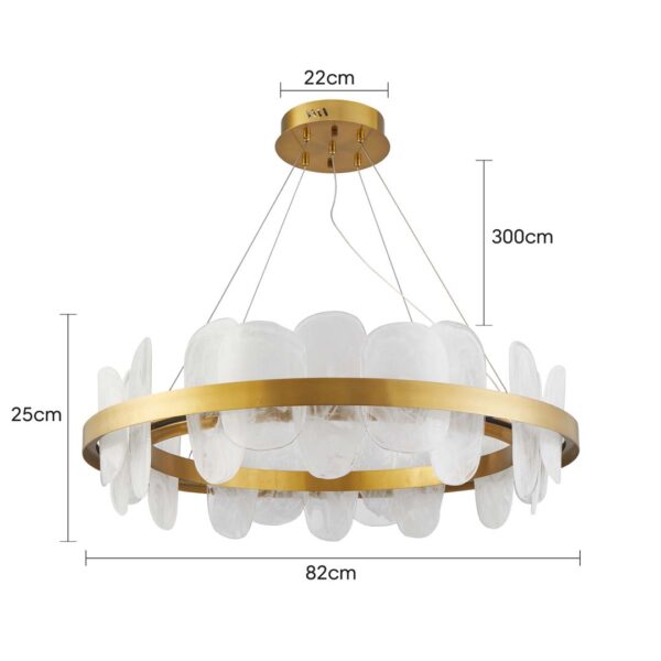 PENDENTE LED BLOE 82CM 70W 3000K DOURADO FOSCO - Image 5