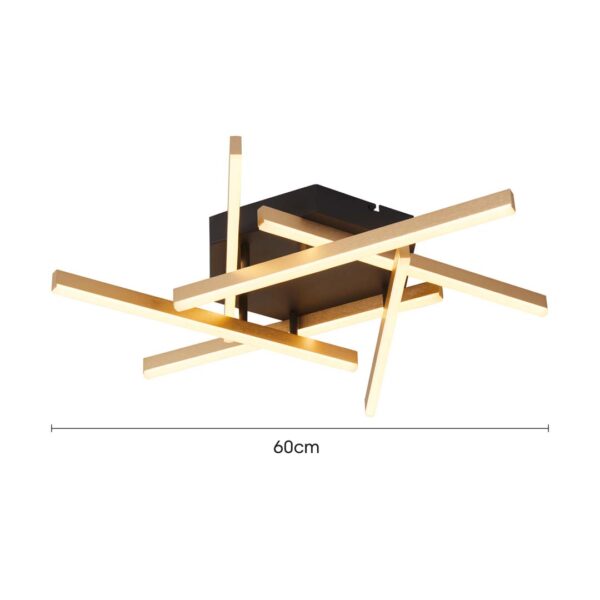 PLAFON LED WIDA 45W 3000K OURO CHAMPAGNE - Image 7