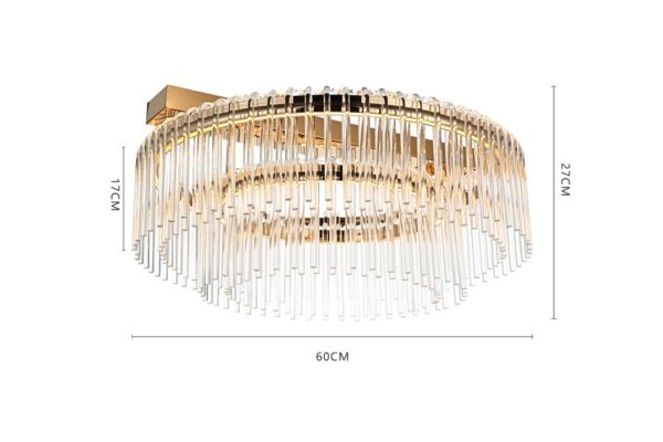 PLAFON LED GOULI 40/60 51W 2700K OURO BRILHO - Image 7