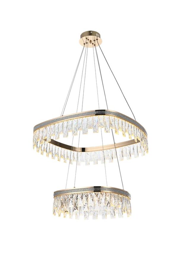 PENDENTE LED CRISTAL STENNA 40/60CM 47W 3000K OURO BRILHO - Image 4