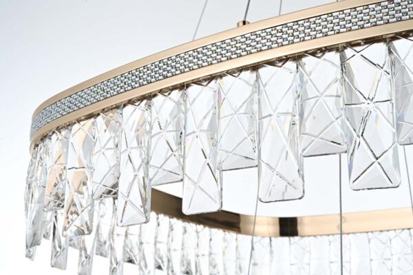 PENDENTE LED CRISTAL STENNA 40/60CM 47W 3000K OURO BRILHO - Image 5