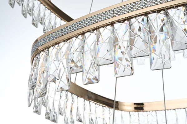 PENDENTE LED CRISTAL STENNA 40/60/80CM 88W 3000K OURO BRILHO - Image 6