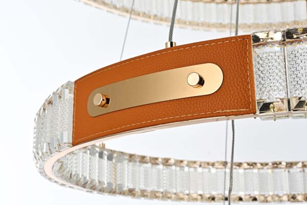 PENDENTE LED CRISTAL GULTY 40/60/80CM 98W 3000K OURO BRILHO - Image 4