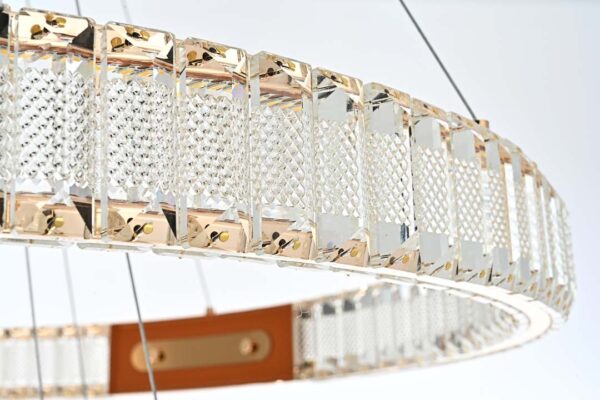 PENDENTE LED CRISTAL GULTY 40/60/80CM 98W 3000K OURO BRILHO - Image 6