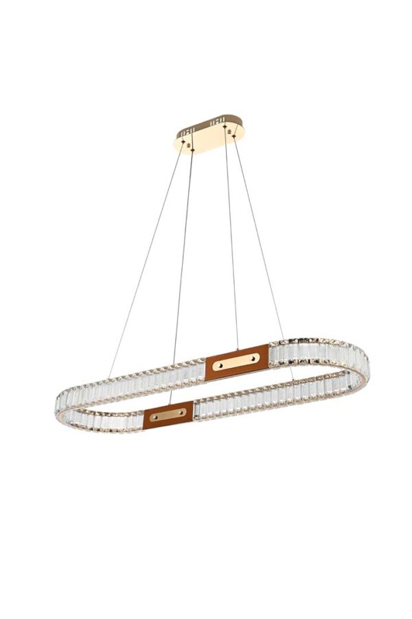 PENDENTE LED CRISTAL GULTY 30*96CM 40W 3000K OURO BRILHO - Image 2
