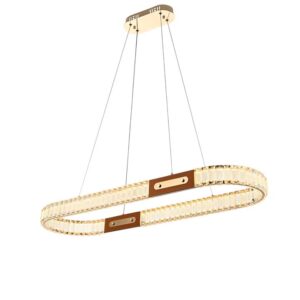 PENDENTE LED CRISTAL GULTY 30*96CM 40W 3000K OURO BRILHO