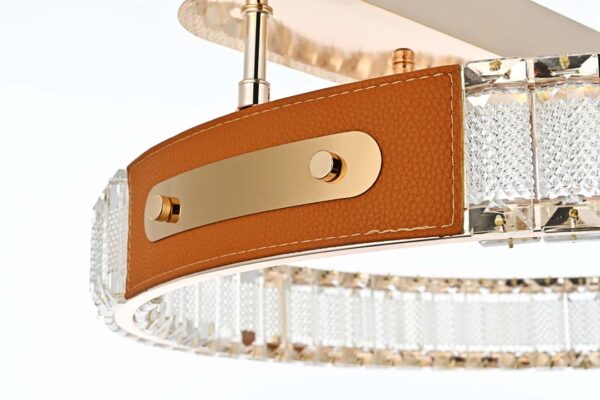 PLAFON LED CRISTAL GULTY 50CM 32W 3000K OURO BRILHO - Image 4