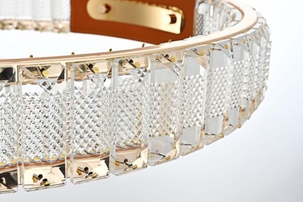 PLAFON LED CRISTAL GULTY 50CM 32W 3000K OURO BRILHO - Image 6