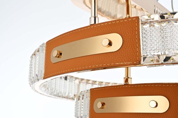 PLAFON LED CRISTAL GULTY 40/60CM 51W 3000K OURO BRILHO - Image 4