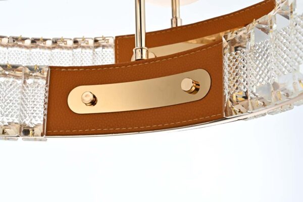 PLAFON LED CRISTAL GULTY 40/60CM 51W 3000K OURO BRILHO - Image 5