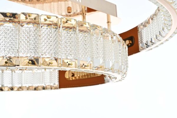 PLAFON LED CRISTAL GULTY 40/60CM 51W 3000K OURO BRILHO - Image 6
