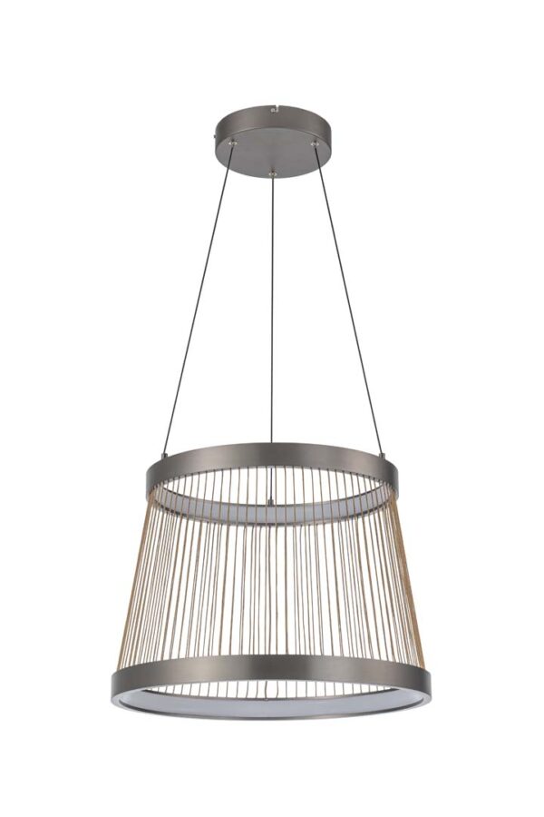 PENDENTE LED BEYS 51CM 46W 3000K CINZA/DOURADO - Image 3