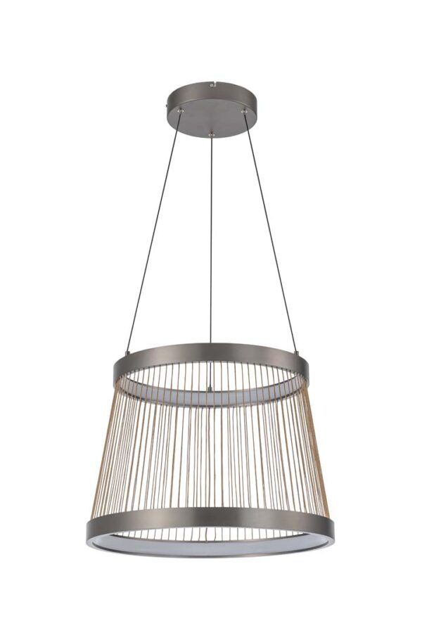 PENDENTE LED BEYS 51CM 46W 3000K CINZA/DOURADO - Image 4