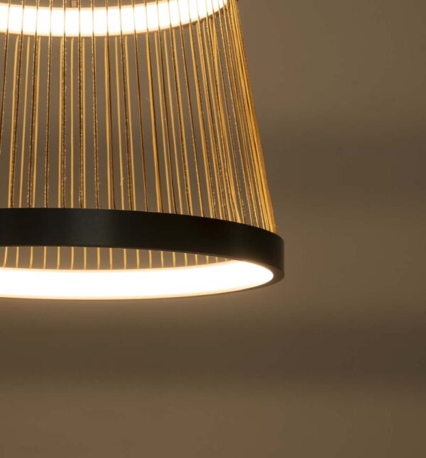 PENDENTE LED BEYS 51CM 46W 3000K CINZA/DOURADO - Image 10