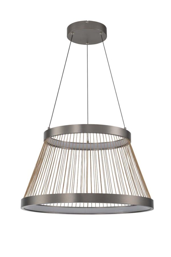 PENDENTE LED BEYS 68CM 50W 3000K CINZA/DOURADO - Image 10