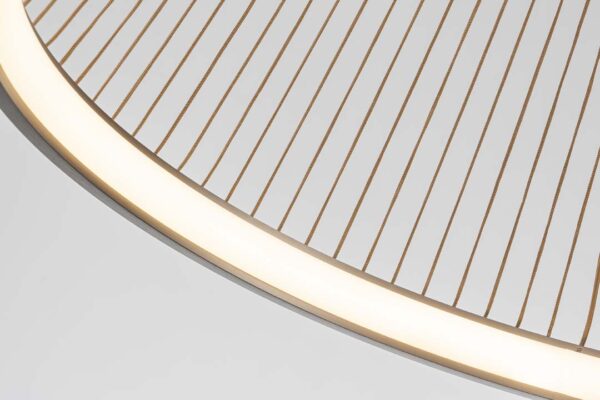 PENDENTE LED BEYS 68CM 50W 3000K CINZA/DOURADO - Image 8