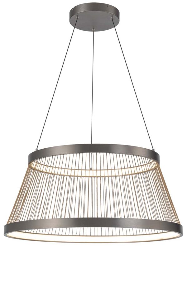 PENDENTE LED BEYS 80CM 70W 3000K CINZA/DOURADO - Image 2