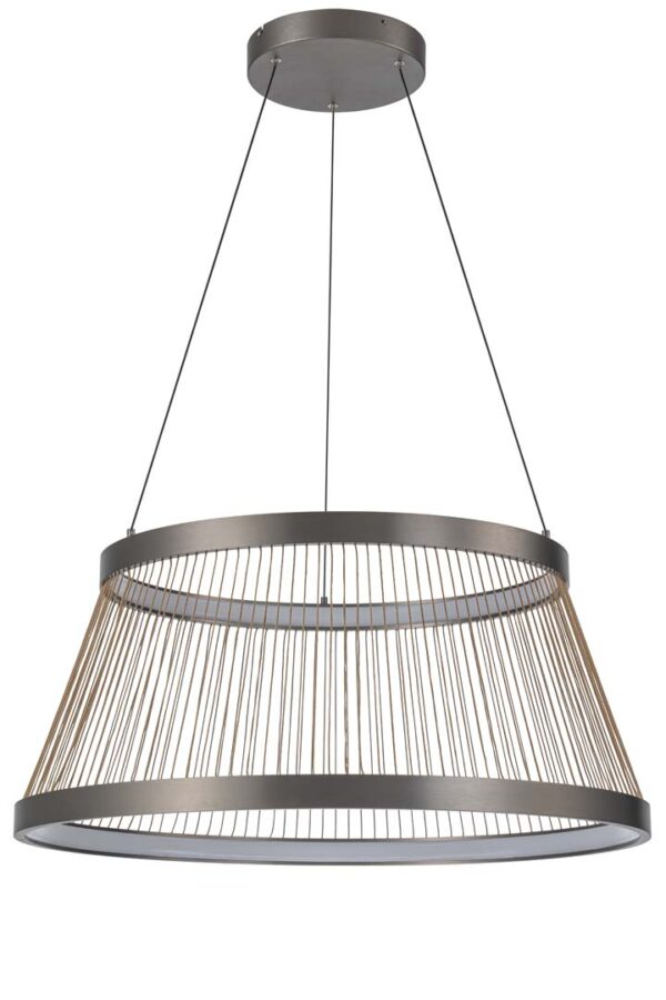 PENDENTE LED BEYS 80CM 70W 3000K CINZA/DOURADO - Image 10