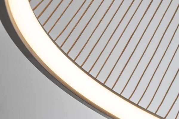 PENDENTE LED BEYS 80CM 70W 3000K CINZA/DOURADO - Image 6