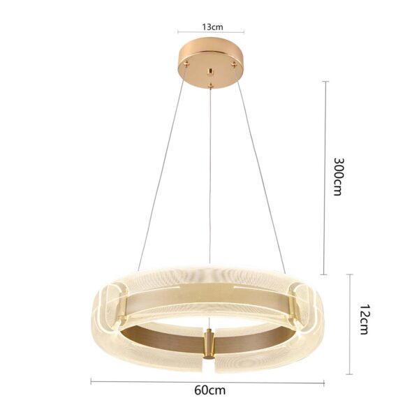 PENDENTE LED DALEN 60CM 60W 2700K OURO BRILHO - Image 5
