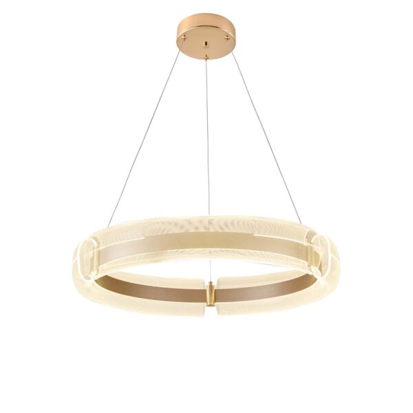 PENDENTE LED DALEN 80CM 80W 2700K OURO BRILHO