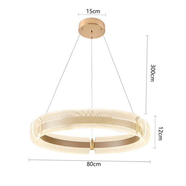 PENDENTE LED DALEN 80CM 80W 2700K OURO BRILHO - Image 5