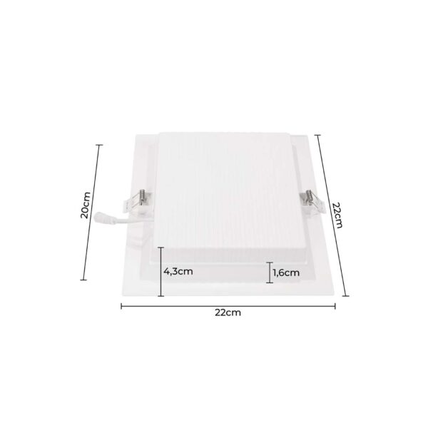 PAINEL LED KAIS EMBUTIR 18W 4000K BR - Image 4