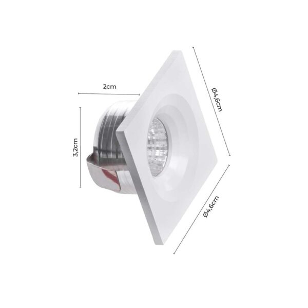 SPOT LED ELYSA QDR 3W 3000K BR - Image 4