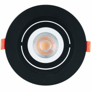 SPOT PLANO EMBUTIR RED. PAR20 PRETO