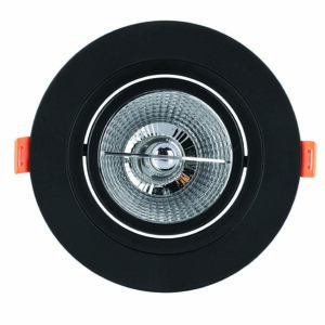 SPOT PLANO EMBUTIR RED. AR70 PRETO