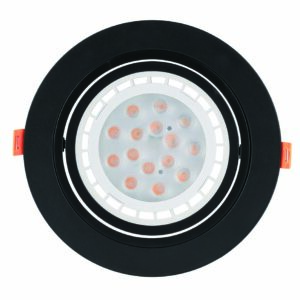 SPOT PLANO EMBUTIR RED. AR111 PRETO