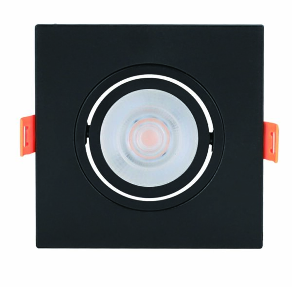 SPOT PLANO EMBUTIR QDR. MR16 PRETO