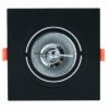 SPOT PLANO EMBUTIR QDR. AR70 PRETO