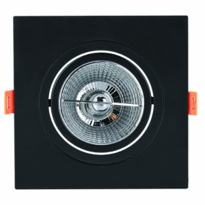 SPOT PLANO EMBUTIR QDR. AR70 PRETO
