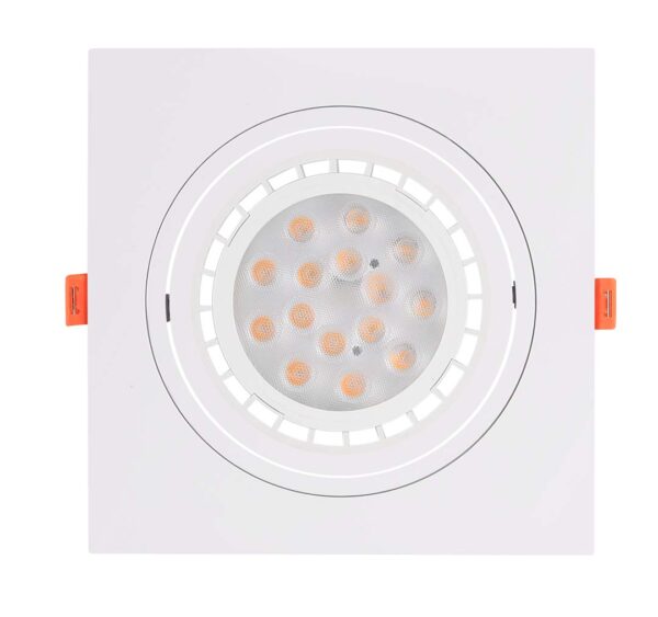 SPOT PLANO EMBUTIR QDR. AR111 BRANCO