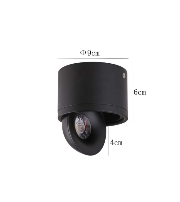 SPOT LED SOBREPOR SKEL 24? 7W 3000K PRETO - Image 5