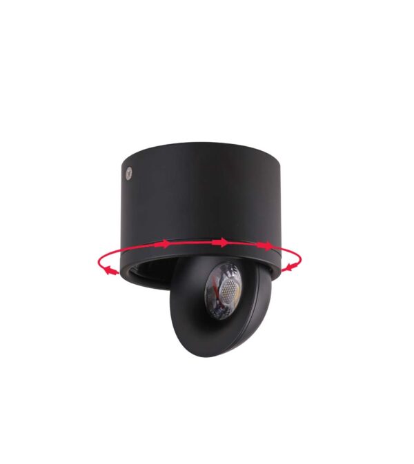 SPOT LED SOBREPOR SKEL 24? 7W 3000K PRETO - Image 6