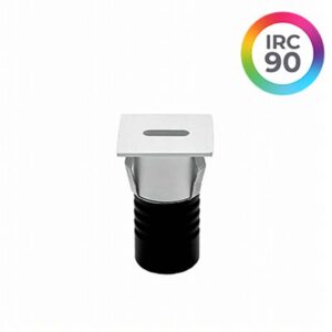 MINI SPOT LED DOMY INI QUAD. DE EMBUTIR 1W 3000K IRC90 BR