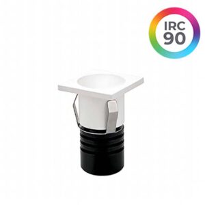 MINI SPOT LED AUKO ONO QUAD. DE EMBUTIR 1W 3000K IRC90 BR