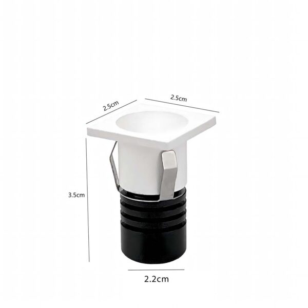 MINI SPOT LED AUKO ONO QUAD. DE EMBUTIR 1W 3000K IRC90 BR - Image 6