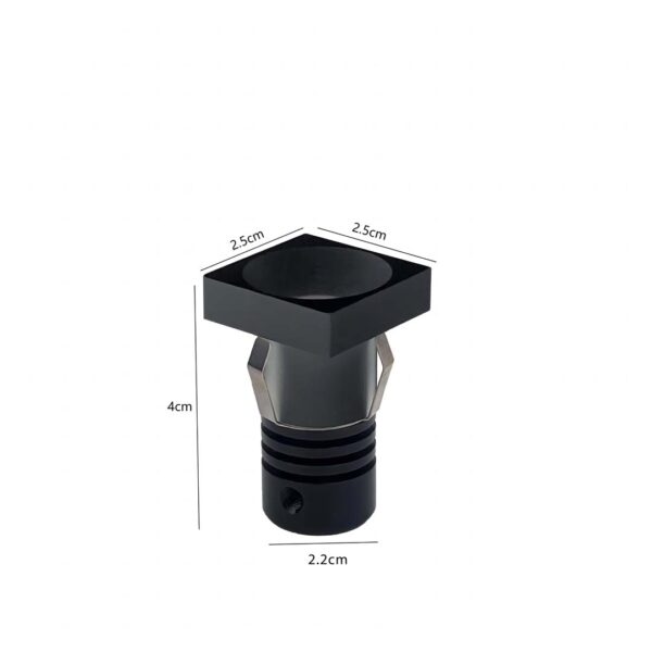 MINI SPOT LED AUKO LAI QUAD. DE EMBUTIR 1W 3000K IRC90 PT - Image 6
