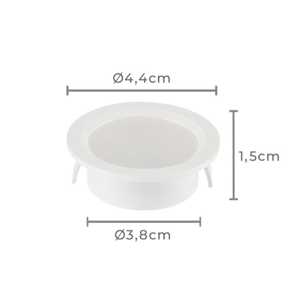 SPOT LED ALUA EMBUTIR RED. C/2UN 2W 4000K BR - Image 3