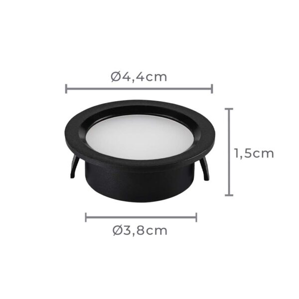 SPOT LED ALUA EMBUTIR RED. C/2UN 2W 4000K PT - Image 3