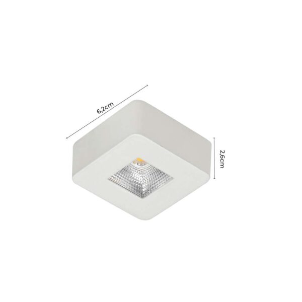 SPOT LED ASIS SOBREPOR QDR. 5W 3000K - Image 3