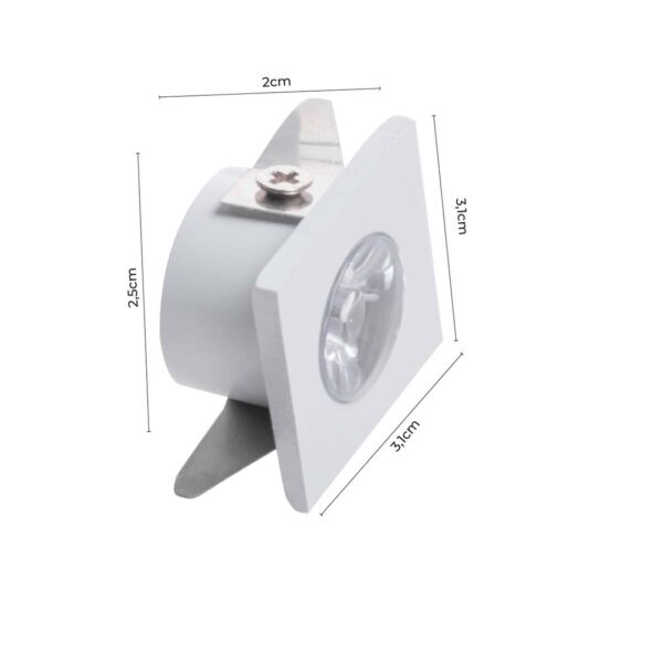 SPOT LED ELYSA QDR 1W 3000K PT - Image 5